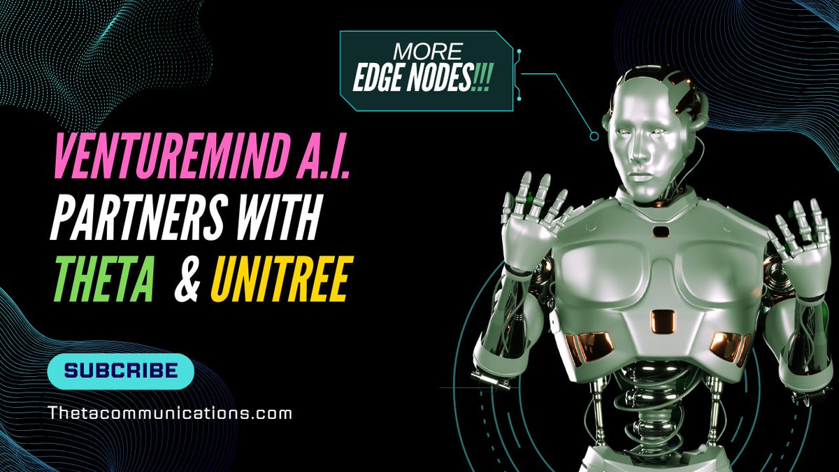 cloudthetacom's tweet photo. 🚨NEW YOUTUBE IS LIVE🚨
Let's dive into the partnership @VentureMindAI has with @Theta_Network & @UnitreeRobotics !!!
https://t.co/eSin2DEPpQ
#THETA #ATH #TFUEL #VNTR #fy #fyp #compute #robotics #unitree #future #dataisnewoil https://t.co/t6oxymGyb2