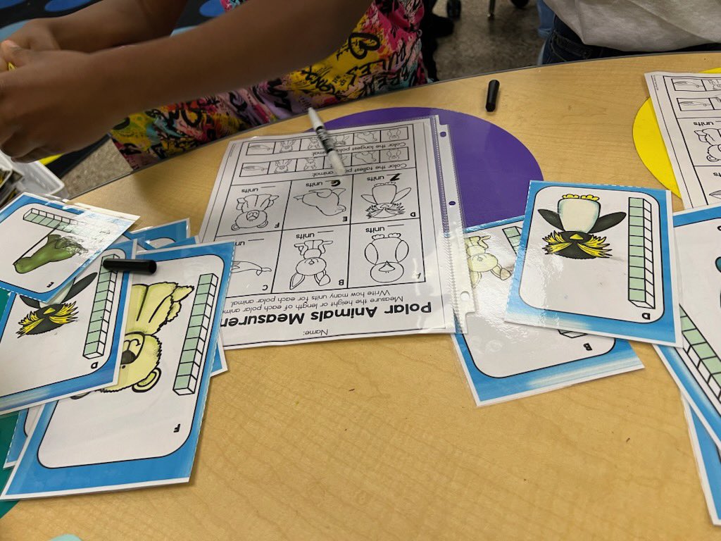sm_washington08's tweet photo. Our first graders getting some Arctic animal nonstandard measurement practice. #TheSpringerWay 🦘 https://t.co/TJt5n42YV6
