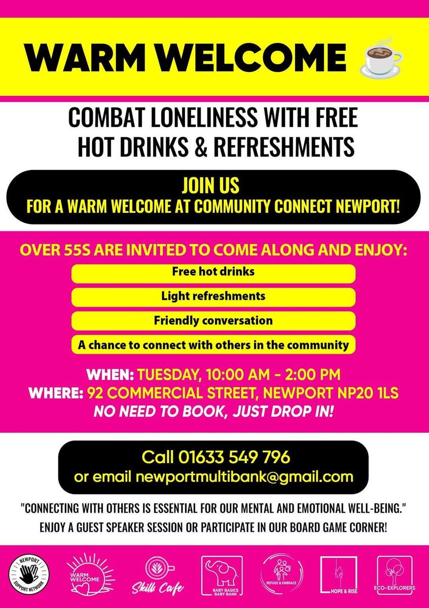 🌟 Brew Away the Blues: Tuesday Tea Party! 🫖

Feeling lonely? Let's change that! 💪

🕰️ Every Tuesday 10 AM -2 PM
📍 92 Commercial St Newport NP20 1LS

Free drinks, guest speakers, games &amp; warm vibes

💖 Donate &amp; support: : £5 monthly

pay.gocardless.com/billing/static…

 #TeaAndCompany