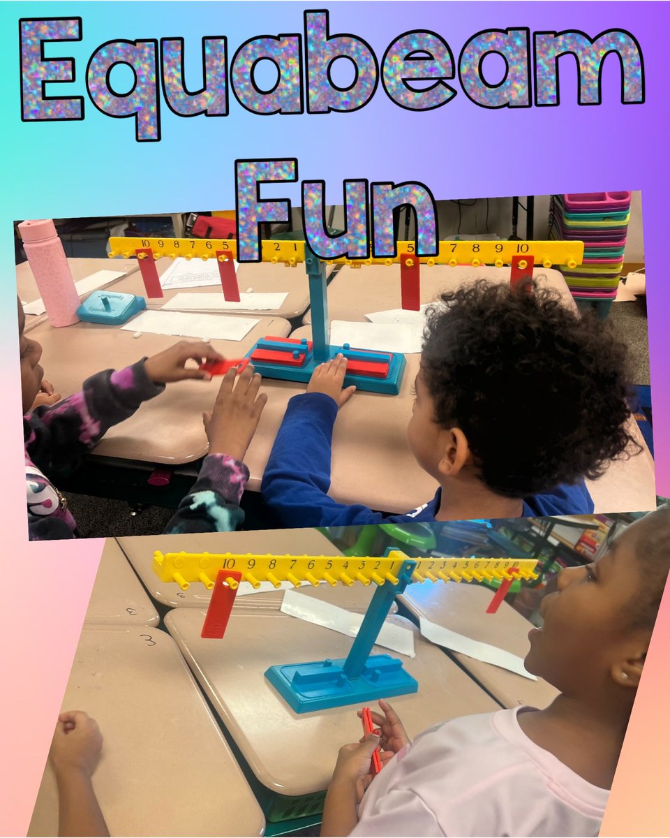 RhesiaMitchell's tweet photo. #FirstiesIn215 #SuperFRES Ss love the equabeam to explore greater than, less than, or equal to. https://t.co/OYF5v7gJXz