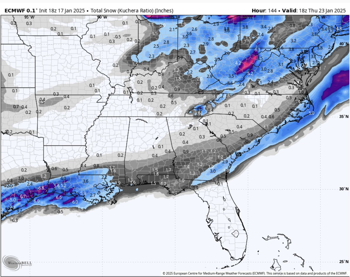 cory_kowitz's tweet image. Interesting 👀❄️

Snow in Houston, New Orleans, &amp;amp; the Florida Panhandle?!

#snow #snowstorms #winterstorm