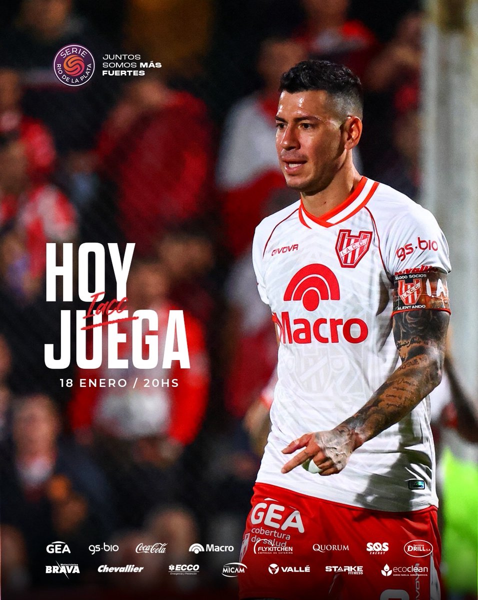 InstitutoACC's tweet photo. ¡𝗛𝗢𝗬 𝗝𝗨𝗘𝗚𝗔 𝗟𝗔 𝗚𝗟𝗢𝗥𝗜𝗔! 🇦🇹❤️

⚽️ @SerieRdeLP 
🆚 Montevideo Wanders
⌚️ 20hs.
📺 Disney+ y ESPN. 
🏟️ Parque Alfredo Victor Viera (Uruguay). https://t.co/8xzde1NEQV