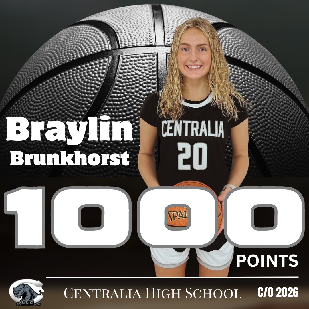 Centralia Lady Panthers WBB (@wbbcentralia) on Twitter photo With her 30 pts vs Palmyra tonight Braylin Brunkhorst recorded her 1,000 career point. Congratulations Bray!
<a href="/RodKRCG13/">Rod Smith</a> <a href="/Megan_aub_brink/">Megan Brinkmann</a> <a href="/JeremyJacob88/">Jeremy Jacob</a> <a href="/ChrisDuerr/">Chris Duerr</a> <a href="/ClarenceCanno13/">Clarence Cannon Conference</a> <a href="/KOMUsports/">KOMU 8 Sports</a> <a href="/MbcaCoaches/">MBCA</a> <a href="/BenArnetKOMU/">Ben Arnet</a> <a href="/NemoPressbox/">NEMO Pressbox</a> <a href="/austinward41/">Austin Ward</a> <a href="/RoundBallBrad/">Brad Hayes</a> With her 30 pts vs Palmyra tonight Braylin Brunkhorst recorded her 1,000 career point. Congratulations Bray!
<a href="/RodKRCG13/">Rod Smith</a> <a href="/Megan_aub_brink/">Megan Brinkmann</a> <a href="/JeremyJacob88/">Jeremy Jacob</a> <a href="/ChrisDuerr/">Chris Duerr</a> <a href="/ClarenceCanno13/">Clarence Cannon Conference</a> <a href="/KOMUsports/">KOMU 8 Sports</a> <a href="/MbcaCoaches/">MBCA</a> <a href="/BenArnetKOMU/">Ben Arnet</a> <a href="/NemoPressbox/">NEMO Pressbox</a> <a href="/austinward41/">Austin Ward</a> <a href="/RoundBallBrad/">Brad Hayes</a>