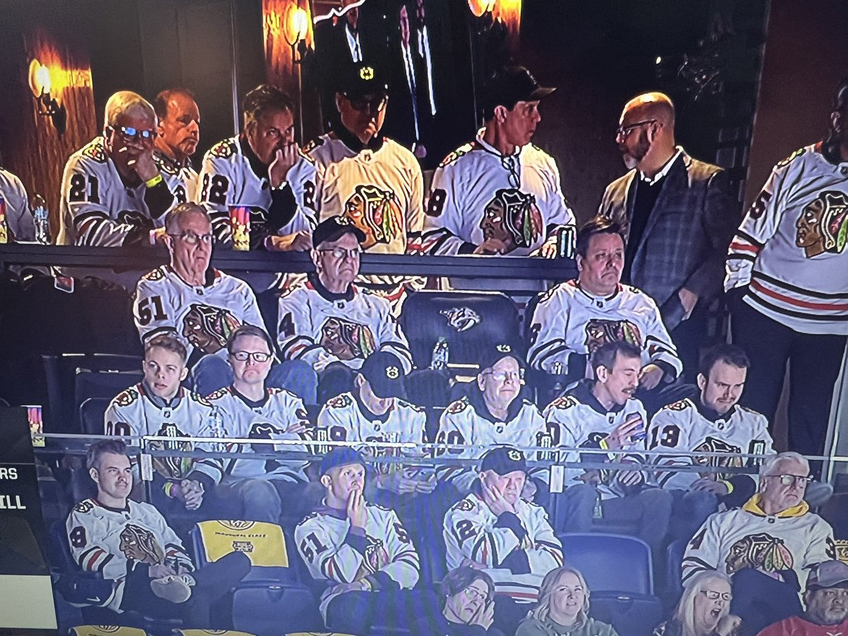 Darren R Pang (@panger40) on Twitter photo The Dads/Mentor/Trip What a blast. Incredible stamina and character by all. The players showed great character, didn’t want to disappoint. Good game.
But this guy is the leader of all men. <a href="/muzz19/">Troy Murray</a> and his son Blake, Tyler and the old guy. Precious. Thank you <a href="/NHLBlackhawks/">Chicago Blackhawks</a> The Dads/Mentor/Trip What a blast. Incredible stamina and character by all. The players showed great character, didn’t want to disappoint. Good game.
But this guy is the leader of all men. <a href="/muzz19/">Troy Murray</a> and his son Blake, Tyler and the old guy. Precious. Thank you <a href="/NHLBlackhawks/">Chicago Blackhawks</a>