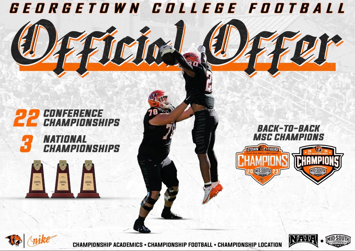 Kaedin Quirin (@kaedin_q) on Twitter photo After a great conversation with @CoachK1977 I am blessed to receive an offer from Georgetown College
<a href="/CoachEckloff/">Coach Eckloff</a> <a href="/KamSmith_24/">Kameron Smith Sr.</a> <a href="/CoachGarner76/">Heath Garner</a> <a href="/JohnPerin/">John Perin</a> <a href="/CoachDamGC/">Coach Damschroder</a> After a great conversation with @CoachK1977 I am blessed to receive an offer from Georgetown College
<a href="/CoachEckloff/">Coach Eckloff</a> <a href="/KamSmith_24/">Kameron Smith Sr.</a> <a href="/CoachGarner76/">Heath Garner</a> <a href="/JohnPerin/">John Perin</a> <a href="/CoachDamGC/">Coach Damschroder</a>