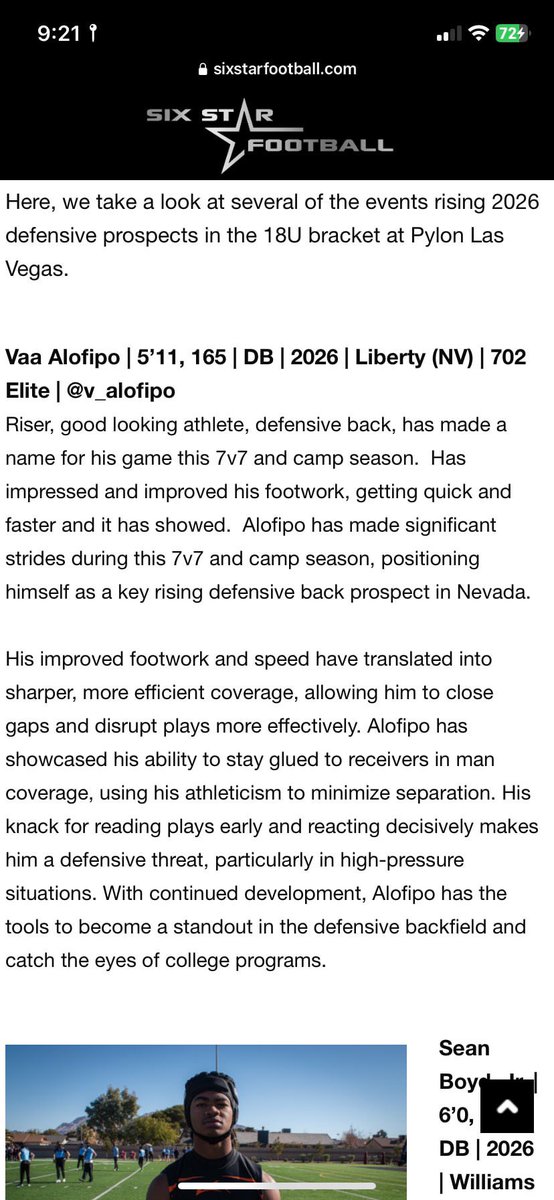 v_alofipo's tweet photo. Very blessed for the report this past weekend at pylon Las Vegas @sixstarfootball https://t.co/SehU32CEPq