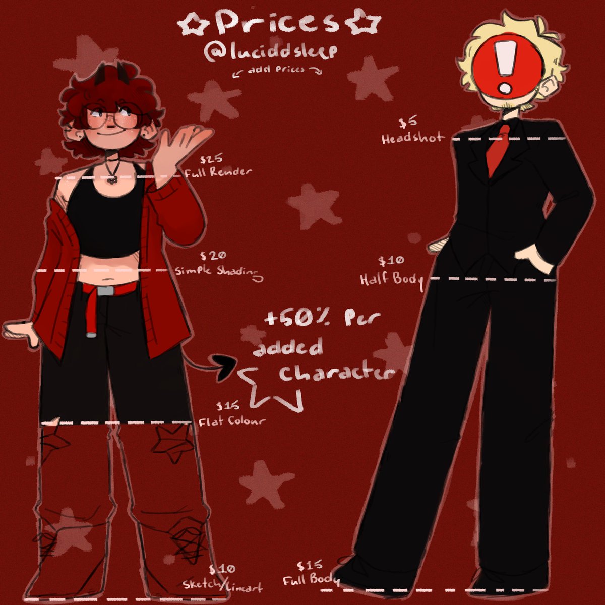 lucidd COMMS OPEN tweet media