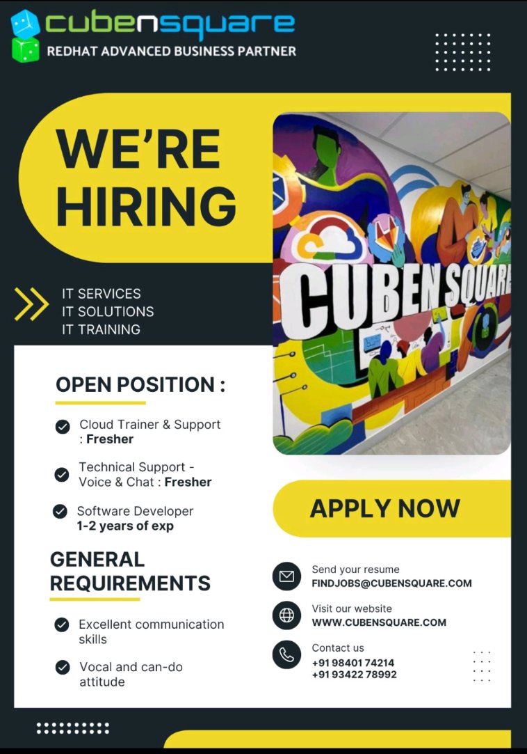 mahebodi's tweet image. #JobVacancy_Alert #Freshers