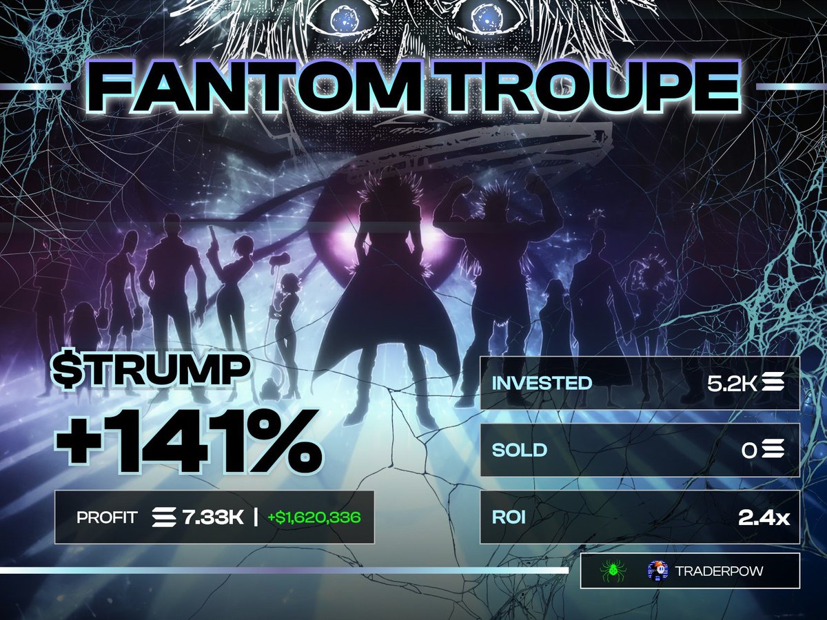 Initials out and secured some profit now.

Was a pleasure top blasting with my brothers. Scared money don't make money, GGs to confluence with my brothers. 

$TRUMP

<a href="/powsdegencamp/">TDC</a> <a href="/TroupeFTM/">Fantom Troupe</a>