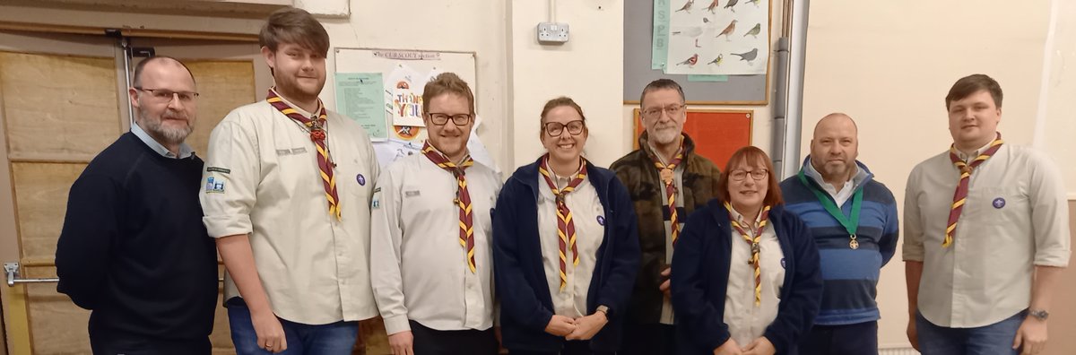🌟Congratulations  
Wood Beads to Kellie Rice &amp; Laura Tasker .
Toni Wallace &amp; Sarah Bartholomew Long Service 
Chief Scout Commendation awards Claire Adams, Graham Cockram &amp; Thomas Amphlett.
A fantastic Caving Experience for the Scouts in Cornwall 
Thanks to all involved 👏