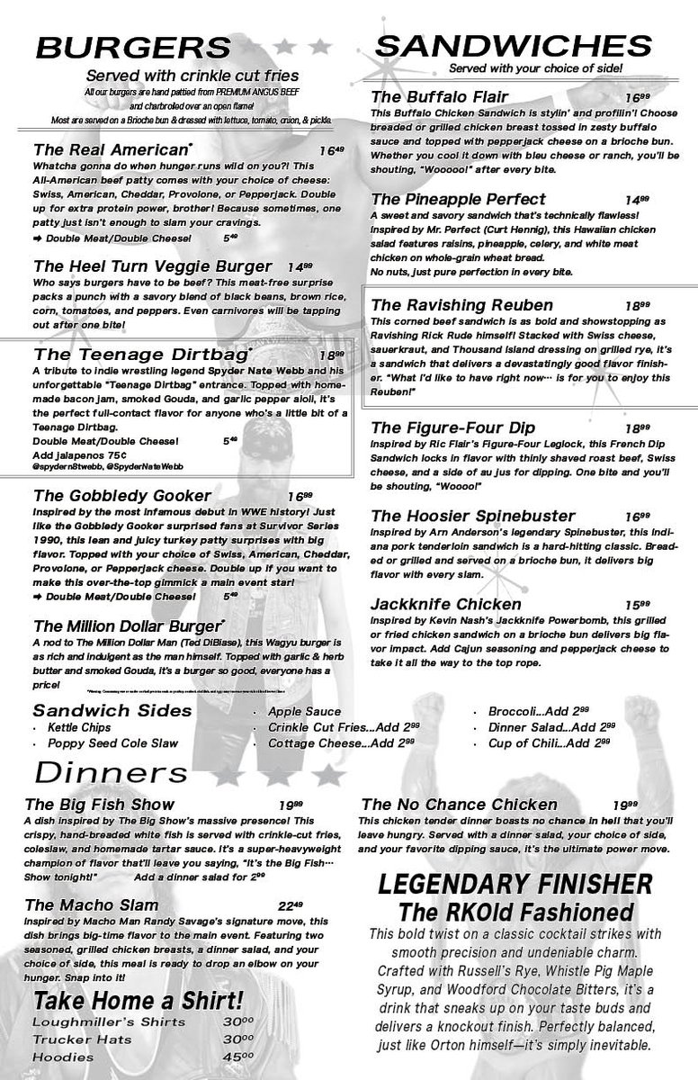 To anyone coming to Indianapolis for Rumble Weekend... Please stop by <a href="/LoughmillersPub/">Loughmillers Pub</a>. You may notice a special item on the menu. #GCWUpAllNight #RoyalRumble2025 #TeenageDirtbag