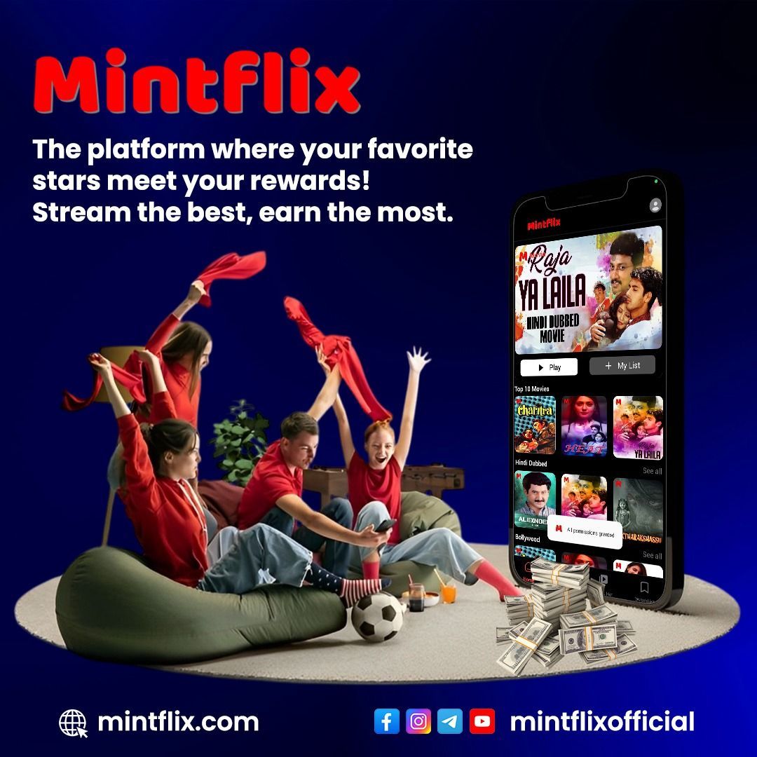 mintflixapp's tweet image. 🏆 Mintflix – The platform where your favorite stars meet your rewards! 🎥✨
💸 Stream the best, earn the most!

🍿 🎶 Get comfy, start streaming, and watch the rewards roll in! 🎬
👉 Explore now at mintflix.com

#Mintflix #StreamAndEarn #BingeToWin 🎉💵