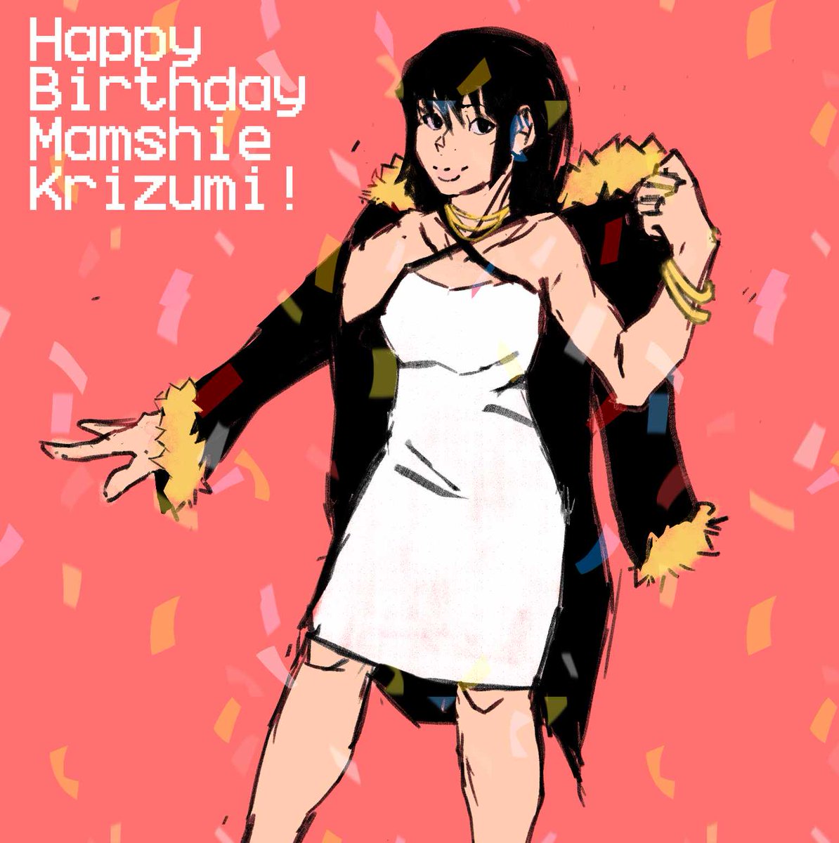hacwelnut's tweet photo. So, yesterday was my birthday, and look what I received fanarts of my OC Krizumi and her wife, Zia 🥺. Aww, how sweet of my friends and my little one (naksie) not real little one 😂! https://t.co/BBY1awGk71