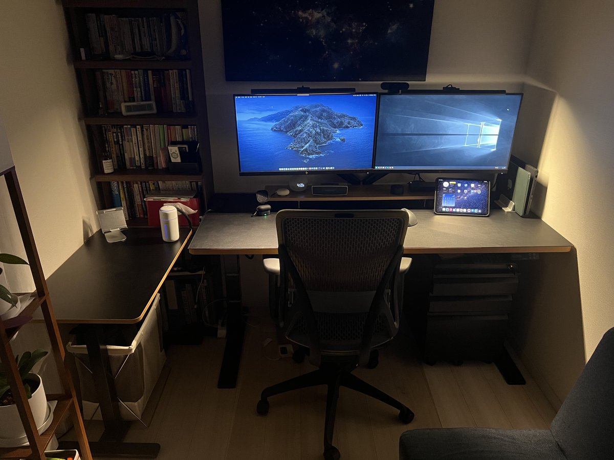 HoG2038288's tweet image. リモートワーク作業部屋アップグレードw
#FlexiSpotのある暮らし　#FlexiSpotプレゼントキャンペーン　#E7H  #CB2 #H7