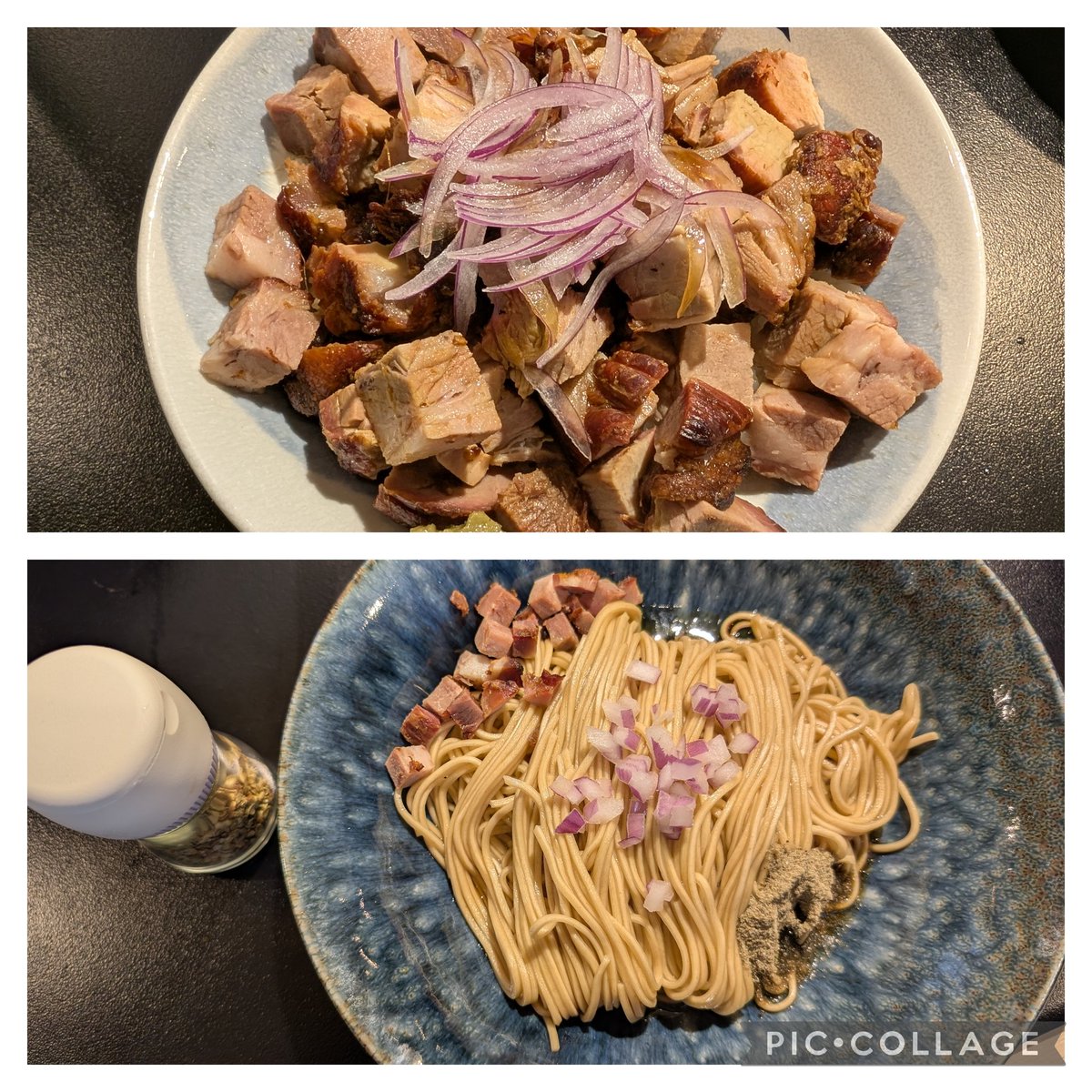 Televiken3rdGen's tweet photo. #中華蕎麦あお木
白醤油らーめん（柚子付）
黒豆茶香る昆布水つけ麺（黒）大
昭和の背脂中華そば（辛味噌&amp;タレ付）
焼豚丼トリプル
和え玉 全粒粉
amちょっと用あって13時直前に帰宅🏠🍜今日は上記三杯と大好きな焼豚丼に全粒粉の和え玉をチョイス💕本日も美味かった🥰✨昭和に背脂まぢうめぇ〜‼️‼️ https://t.co/2IdmWPe2zF