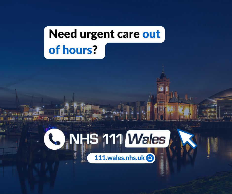 If you are feeling unwell, it's urgent and your GP Practice is closed, you can visit the NHS 111 Wales website to check your symptoms and get advice and guidance on your healthcare needs. Or, call 111 for advice or an appointment out of hours.

💻 orlo.uk/vi7po
☎️ 111