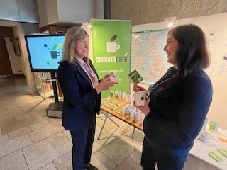 POScotParl's tweet photo. Pleased to welcome Climate Café to Holyrood this week, and to catch up again with their founder and director Jess Pepper, who also recently led Time for Reflection @scotparl.

@pepper_jess
@TheClimateCafes https://t.co/1ZKKgowes5