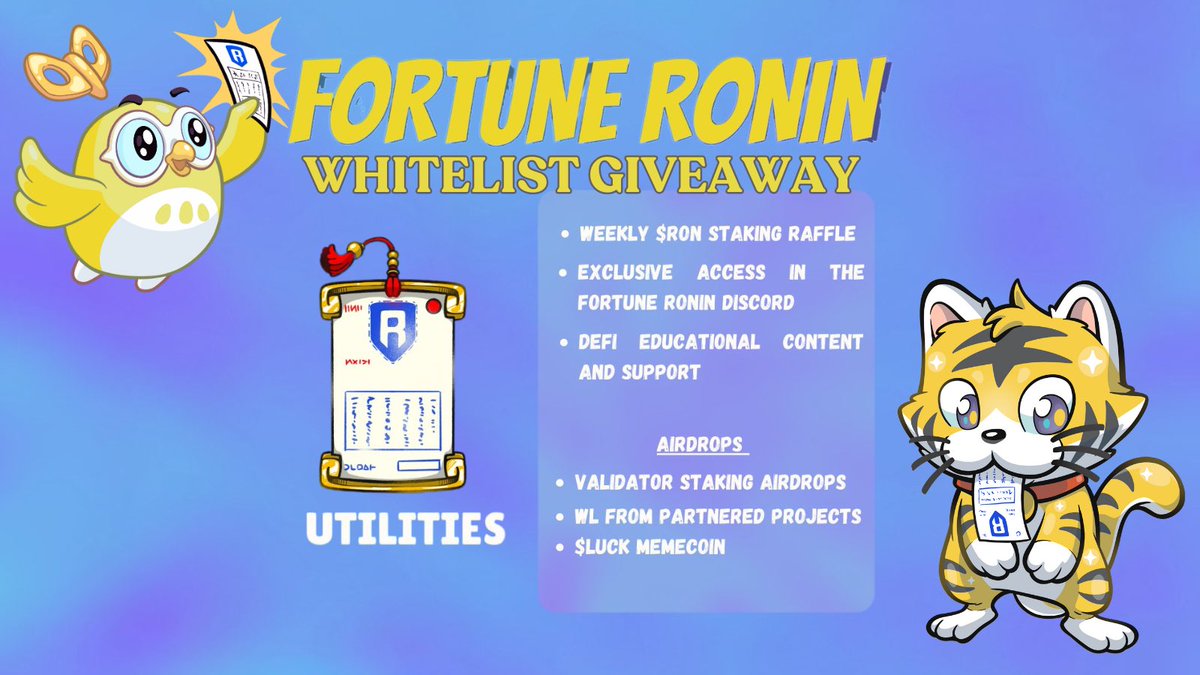 Zeeiaa | KIND (@zeeiaaaaa) on Twitter photo FORTUNE RONIN JUST GAVE ME 10 WLs TO GIVEAWAY! ✨
Simply:
• Follow <a href="/Zeeiaaaaa/">Zeeiaa | KIND</a> & <a href="/FortuneRonin/">Fortune Ronin</a>
• Like & RT
• Comment your ronin wallet address and tag 3 friends
• Join Discord: discord.gg/JqUUgmCt
Winners will be announced in 48hrs 🎉
Fortune awaits you with Fortune FORTUNE RONIN JUST GAVE ME 10 WLs TO GIVEAWAY! ✨
Simply:
• Follow <a href="/Zeeiaaaaa/">Zeeiaa | KIND</a> & <a href="/FortuneRonin/">Fortune Ronin</a>
• Like & RT
• Comment your ronin wallet address and tag 3 friends
• Join Discord: discord.gg/JqUUgmCt
Winners will be announced in 48hrs 🎉
Fortune awaits you with Fortune