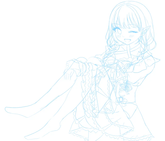ここまで細かく描いても後で映えのために大部分をカットするんだよね… 