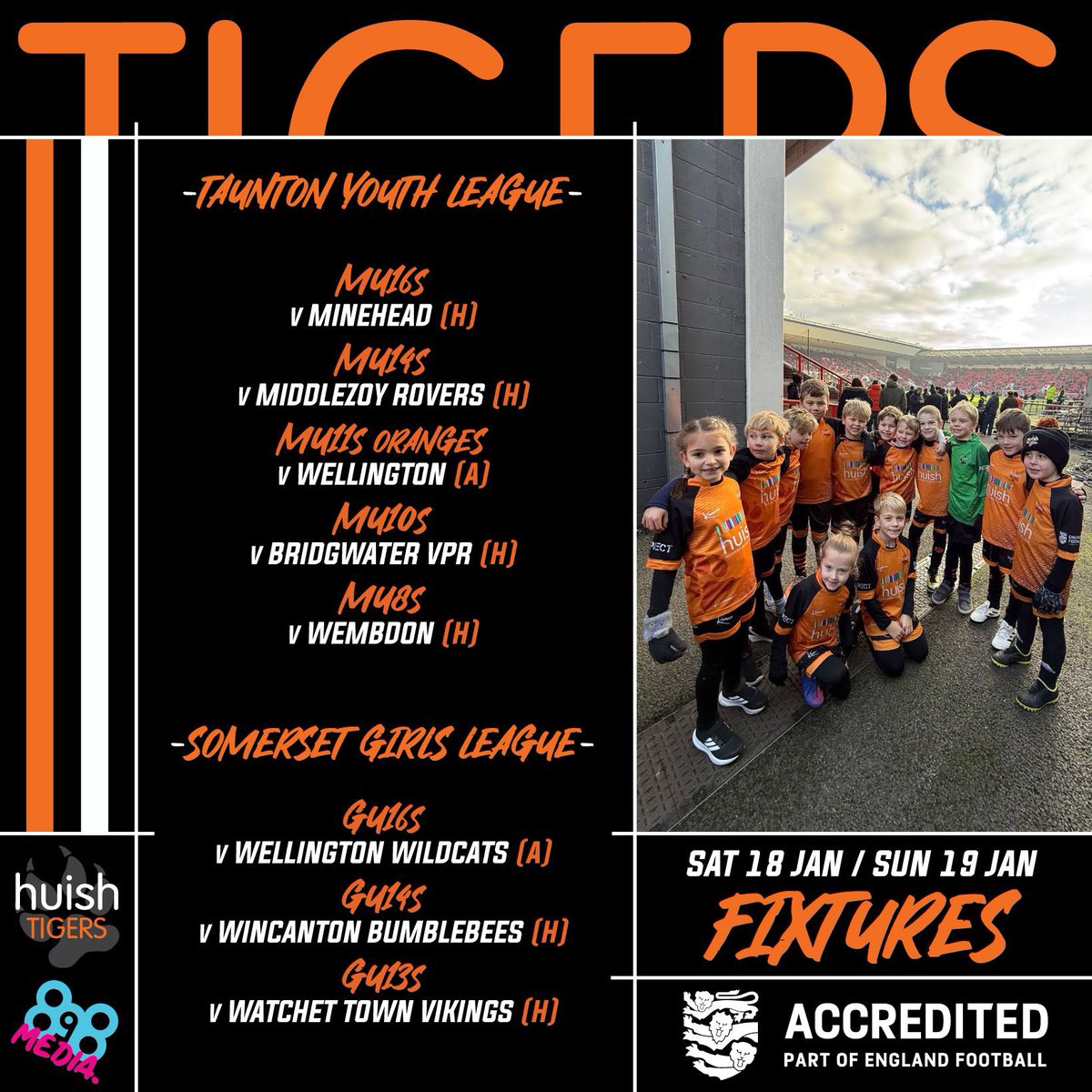 Huish Tigers FC (@huishtigersfc) on Twitter photo 🏟️| Another weekend, another busy set of fixtures <a href="/huishsport/">Huish Sport</a> with a Sunday double header and games this morning, starting at 9️⃣am.
Work hard, play hard 💪
#tigersfamily🐯⚽️🧡🖤 🏟️| Another weekend, another busy set of fixtures <a href="/huishsport/">Huish Sport</a> with a Sunday double header and games this morning, starting at 9️⃣am.
Work hard, play hard 💪
#tigersfamily🐯⚽️🧡🖤