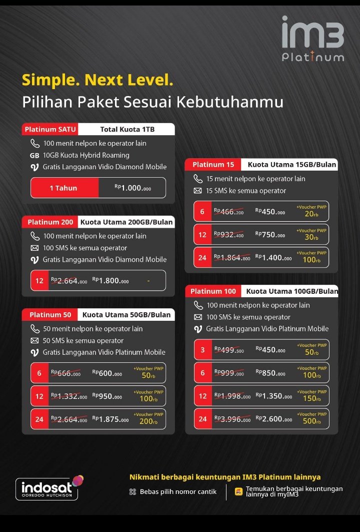 imamaryss's tweet photo. Promo Menarik Indosat awal Tahun_

Yuk nikmati IM3 Platinum Indosat_

Free Nomer Cantik atau bebas request nomer cantik 

Dapatkan kuota hingga 100 GB perbulan selama 6 bulan hingga 2 tahun 

Free Telpon dan SMS gratis_ 

Free https://t.co/xU8nM9o2Ou 

Info more 
085704246482 https://t.co/SkgowddCmU