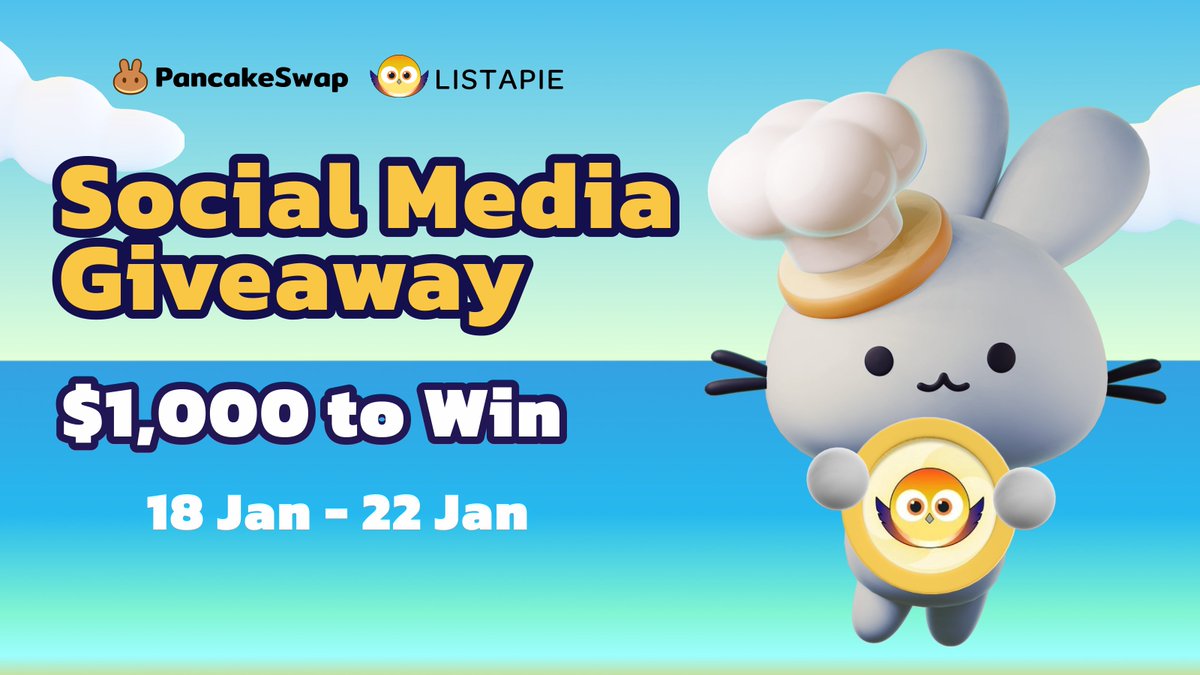 🎉 To celebrate the <a href="/Listapiexyz_io/">Listapie</a> IFO on PancakeSwap, we're giving away $1,000!

How to Enter:
1️⃣ Follow <a href="/PancakeSwap/">PancakeSwap</a> &amp; <a href="/Listapiexyz_io/">Listapie</a>
2️⃣ Retweet this post
3️⃣ Comment with #LTPIFO on this IFO announcement post: x.com/PancakeSwap/st…

🏆 40 lucky winners will receive $25