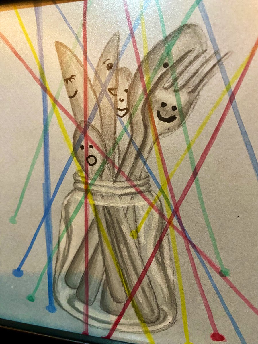 ¿Es acaso está una fiesta de cubiertos? 

Acuarela sobre papel de algodón 
15x15 cm
$$$