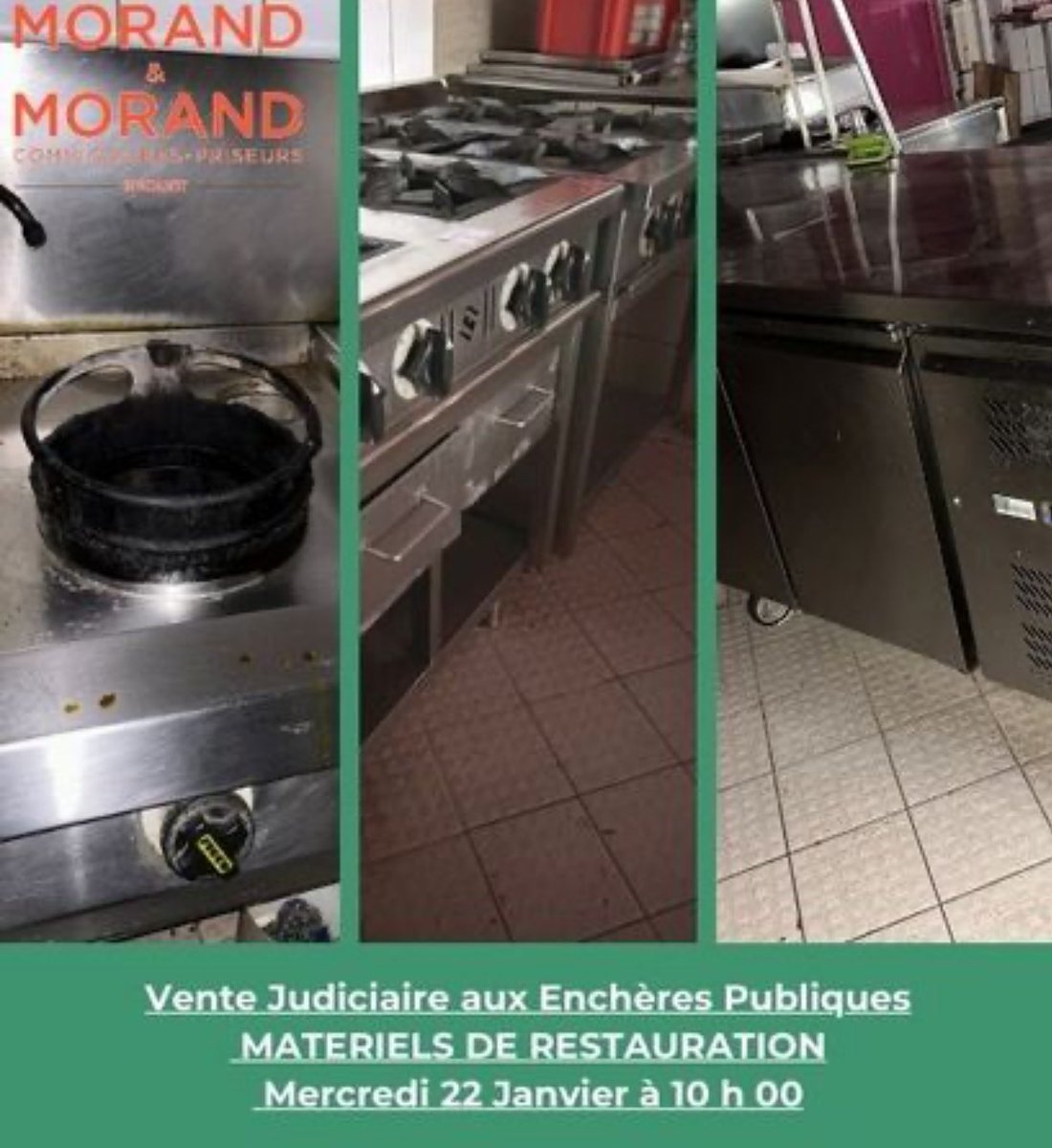 MorandAuction's tweet photo. 🔥 VENTE EXCEPTIONNELLE : Matériel de restauration pro 🔥
📅 Mercredi 22 janvier 2025, à 10h
💻 Enchérissez en live sur https://t.co/iL2ayep1tC

🔗 Accédez ici : https://t.co/NCrmFe3mNx

📞0147347530 
 💻judiciaire@etudemorand.com https://t.co/L82FlzKjTv