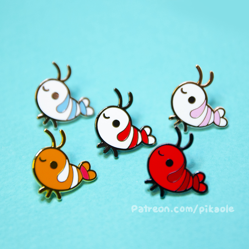 pikaole's tweet photo. New pins for secret shop #Shyshrimp https://t.co/l1HLLO5MQg