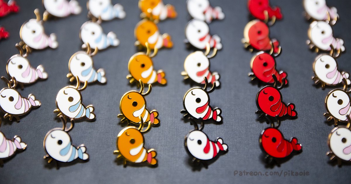 pikaole's tweet photo. New pins for secret shop #Shyshrimp https://t.co/l1HLLO5MQg