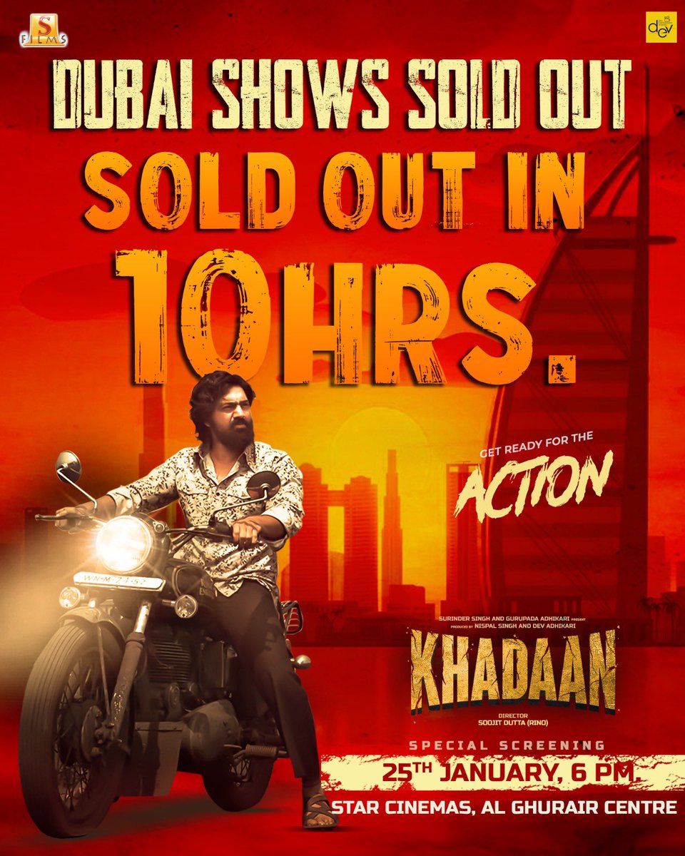 saikat290107's tweet image. KHADAAN-এর আন্তর্জাতিক সুযোগ্য তকমা হল পার। 🔥

The KHADAAN craze goes international as Dubai shows get sold out in 10 hours!
Keep supporting us ♥️

#Khadaan #Dev46 #KhadaanGoesInternational