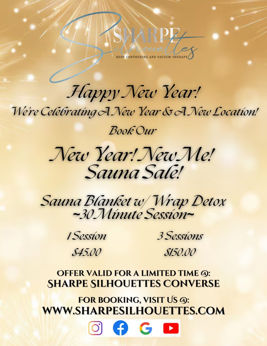 GeminiDronesTX's tweet photo. Visit Us @ Our New Location &amp; Enjoy Our New Year, New Me Sauna Sale! #bodycontouring #weightloss #noninvasive https://t.co/LitvW3UNrd