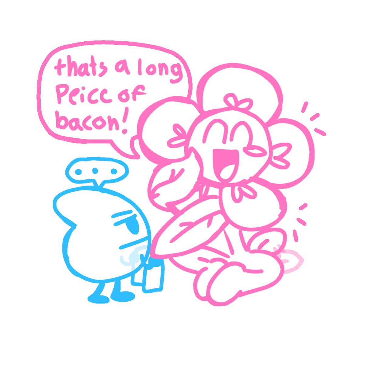 doggomWOW's tweet image. A bacon scarf gift 
#flowerdrop #bfdi