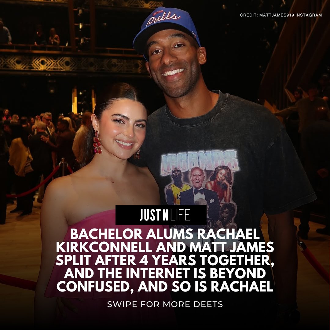 TheJustNLife's tweet image. Wait… #Bachelor alums #MattJames &amp;amp; #RachaelKirkconnell have split after 4 years?! 👀 Matt announced it on IG, but insiders say Rachael was &apos;blindsided&apos; by the post and shared she dumped him because he ‘knows what he did.’

Thoughts, #BachelorNation?