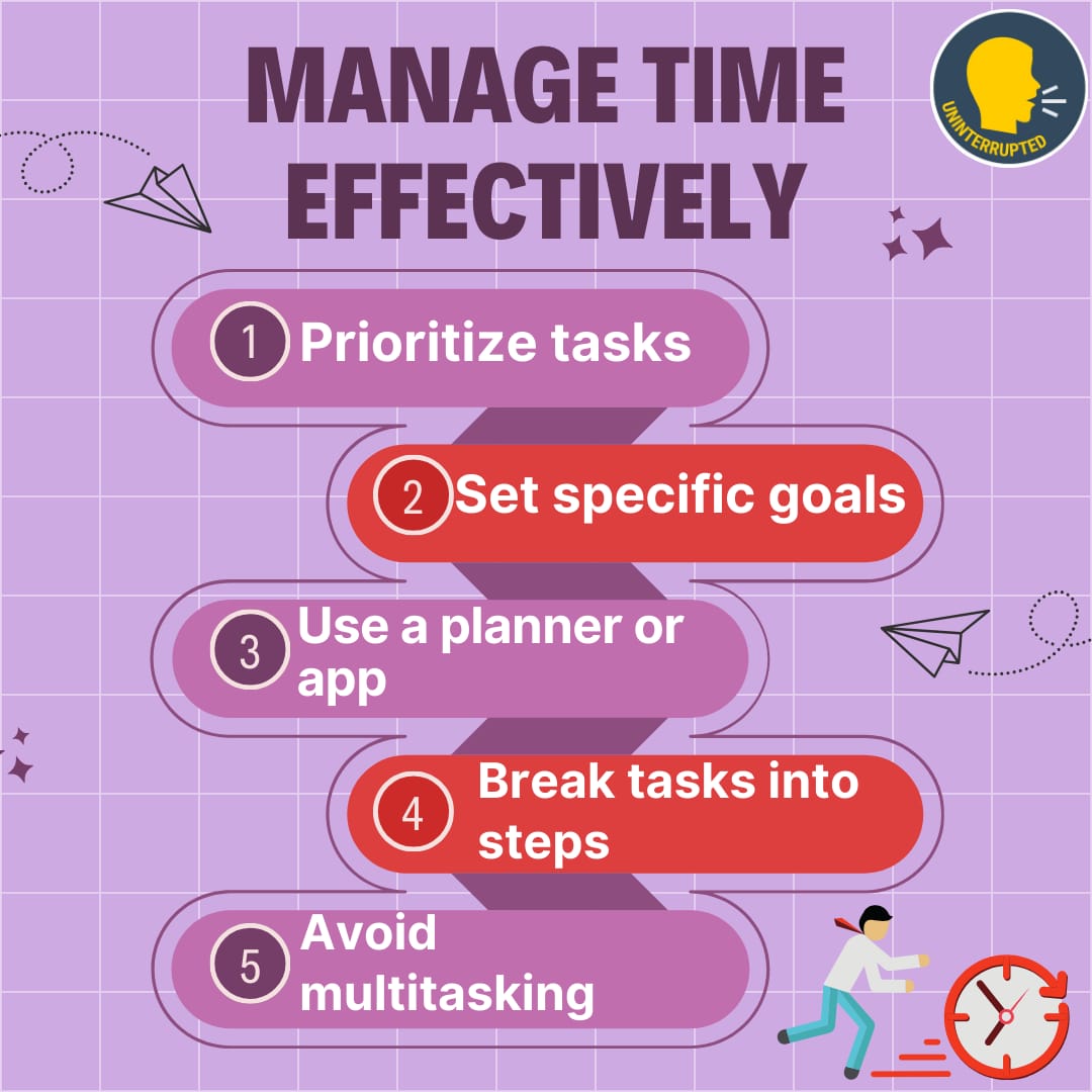 UninterruptedLF's tweet photo. Master your day with these simple tips to manage time effectively! ⏳✨ Prioritize, plan, and stay focused!
#uninterrupted #timemanage #communication https://t.co/bC9lag6Lov