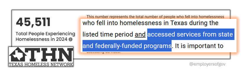 <a href="/TXHomeNet/">Texas Homeless Network</a> updates its own "homeless data sharing network" of homeless people by tracking people that have received help from government homeless programs. This is the data that Rep. Walle's bill would use.