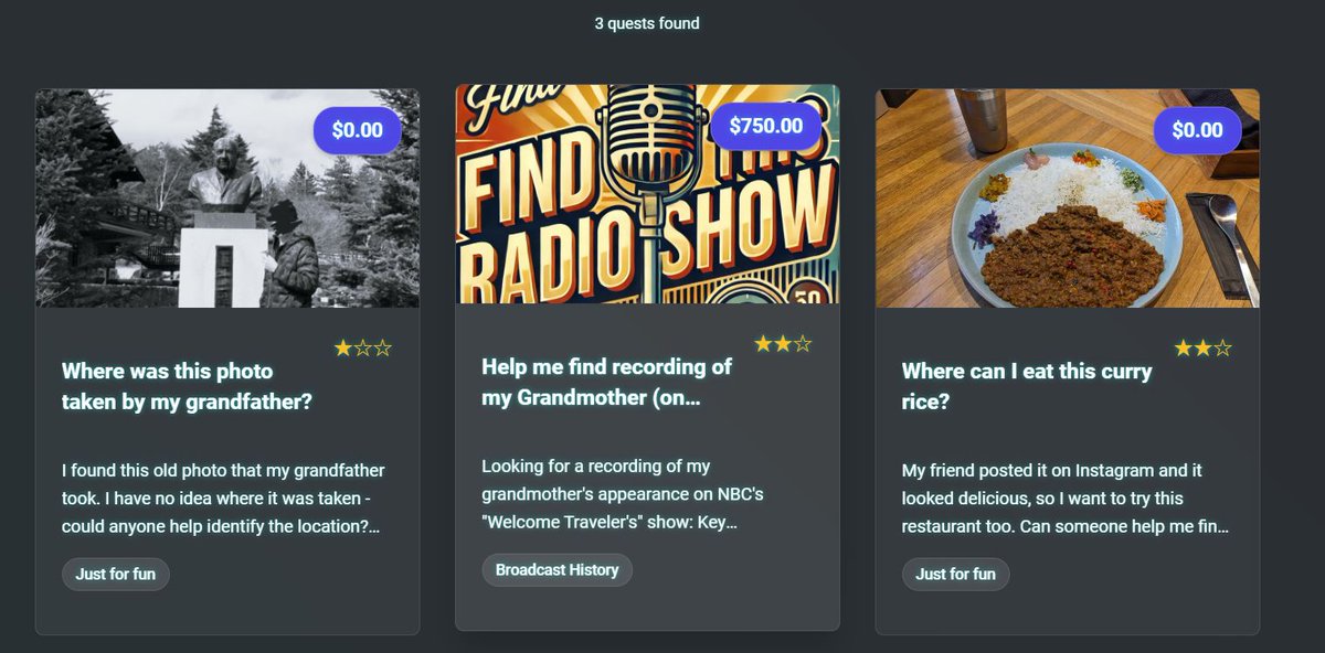 HackersGui1d's tweet photo. ④
【What's currently available on our platform? 】

One real request with $750 bounty, plus two 'Just for Fun' CTF quizzes focused on real-world geolocation challenges are now on posted. 

For complete investigation details, sign in here👇
https://t.co/jpHhQC6bwl https://t.co/SkQGUoZkIU