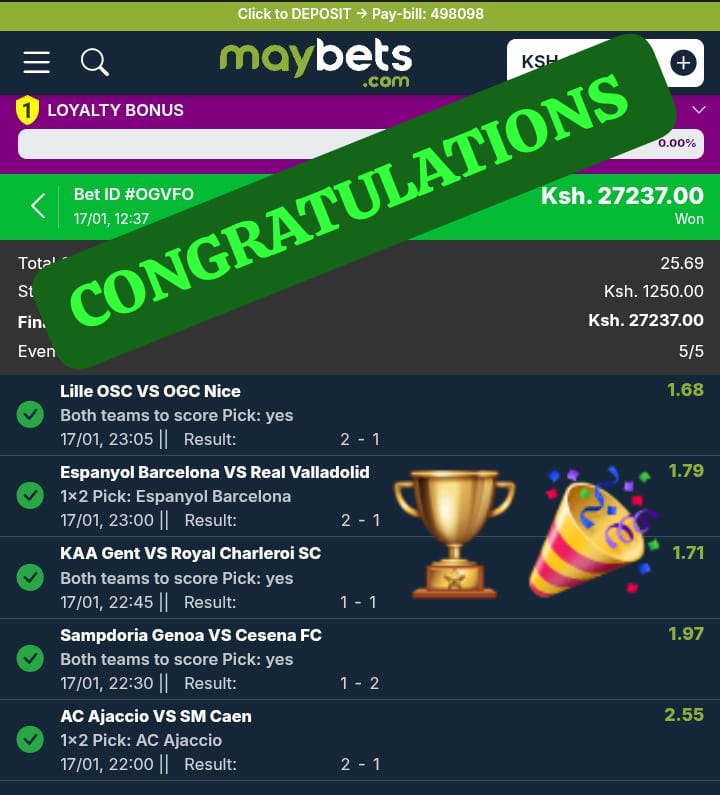 chronicle_tips's tweet photo. WOOOHREEE 🎉🎉🎉🥳
CONGRATULATIONS 👏🏾👏🏾👏🏾. To those who trusted this check you accounts, WE WON 🥇.
Stay tuned for more SURE tips.
Meanwhile let's place this early kickoff 15:30hrs
#17odds 👇🏾
https://t.co/6cW9S3c3d4
https://t.co/6cW9S3c3d4
#51odds 👇🏾
https://t.co/c5w0SqeRSc https://t.co/FzsjPQ3VCf