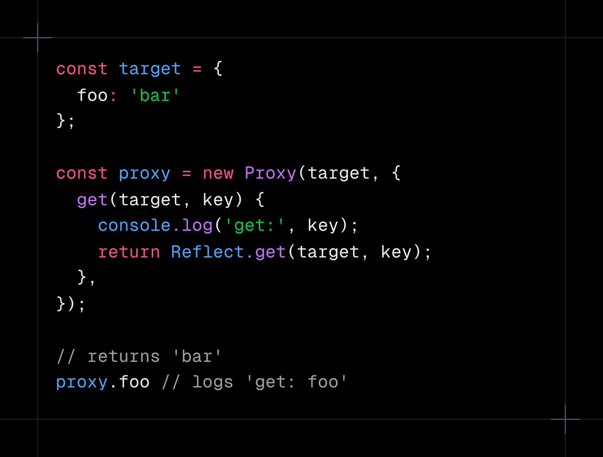 aidenybai's tweet image. my favorite JavaScript API is `Proxy` – it allows you to "spy" on any object property