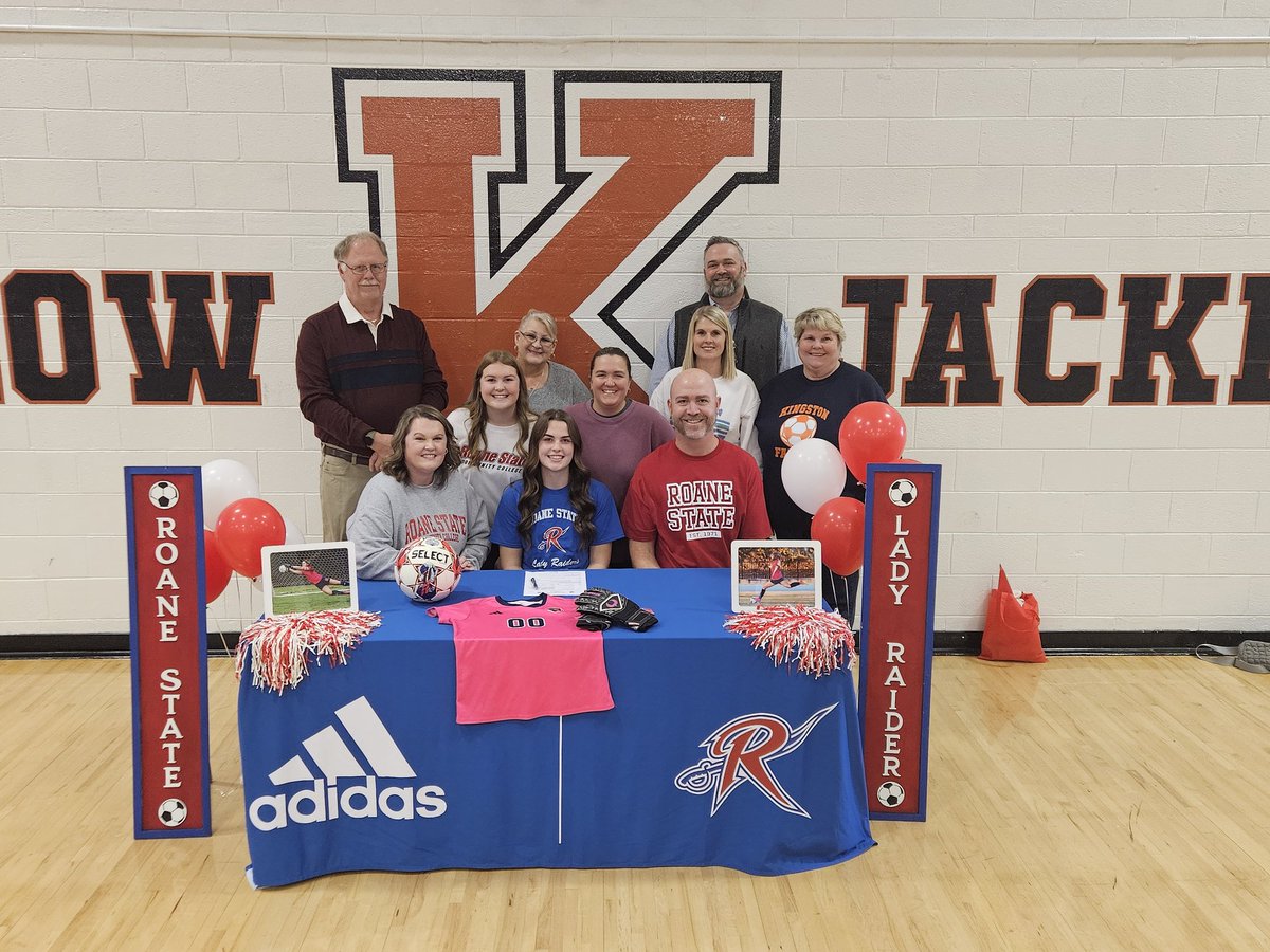 RSCCladysoccer's tweet photo. Very excited today with the school signing of this 5-11 beast that dominates inside the 18.  She helped lead her Kingston Lady Jackets team to 2 state tournament elite 8 appearances and several district/region championships.   Welcome to Raider Nation,  Addison. @RoaneSportsTN https://t.co/JM1UfqYNbt