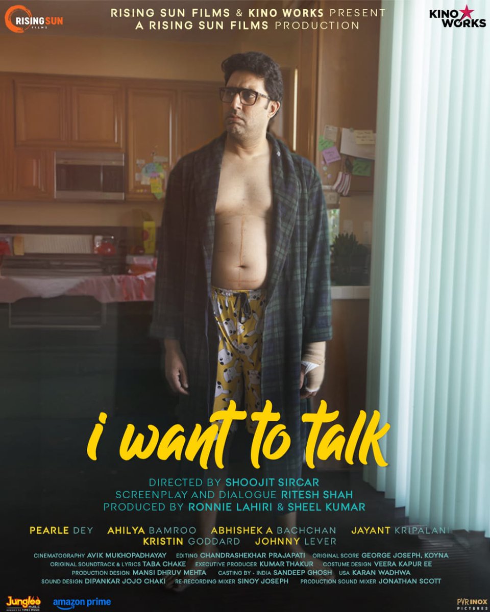 CinemaRareIN's tweet photo. #IWantToTalk (2024) by #ShoojitSircar, ft. @juniorbachchan #PearleDey #AhilyaBamroo @jayantkripalani #KristinGoddard & @iamjohnylever, now streaming on @PrimeVideoIN.
@ronnielahiri #SheelKumar @writish @tabachakewrites @filmsrisingsun @Kinoworksllp @timesmusichub @PicturesPVR https://t.co/h67A34XElg