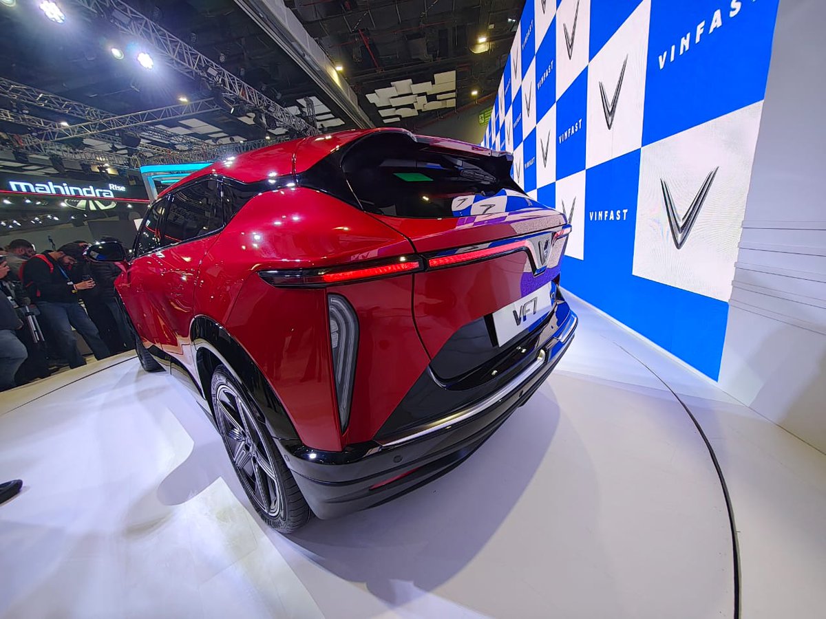 SomChaterji's tweet photo. Vinfast makes its presence felt at the @AEMotorShow all EVs VF3 once they get their manufacturing started will be their volume player #vinfast https://t.co/zJgCYLgSja