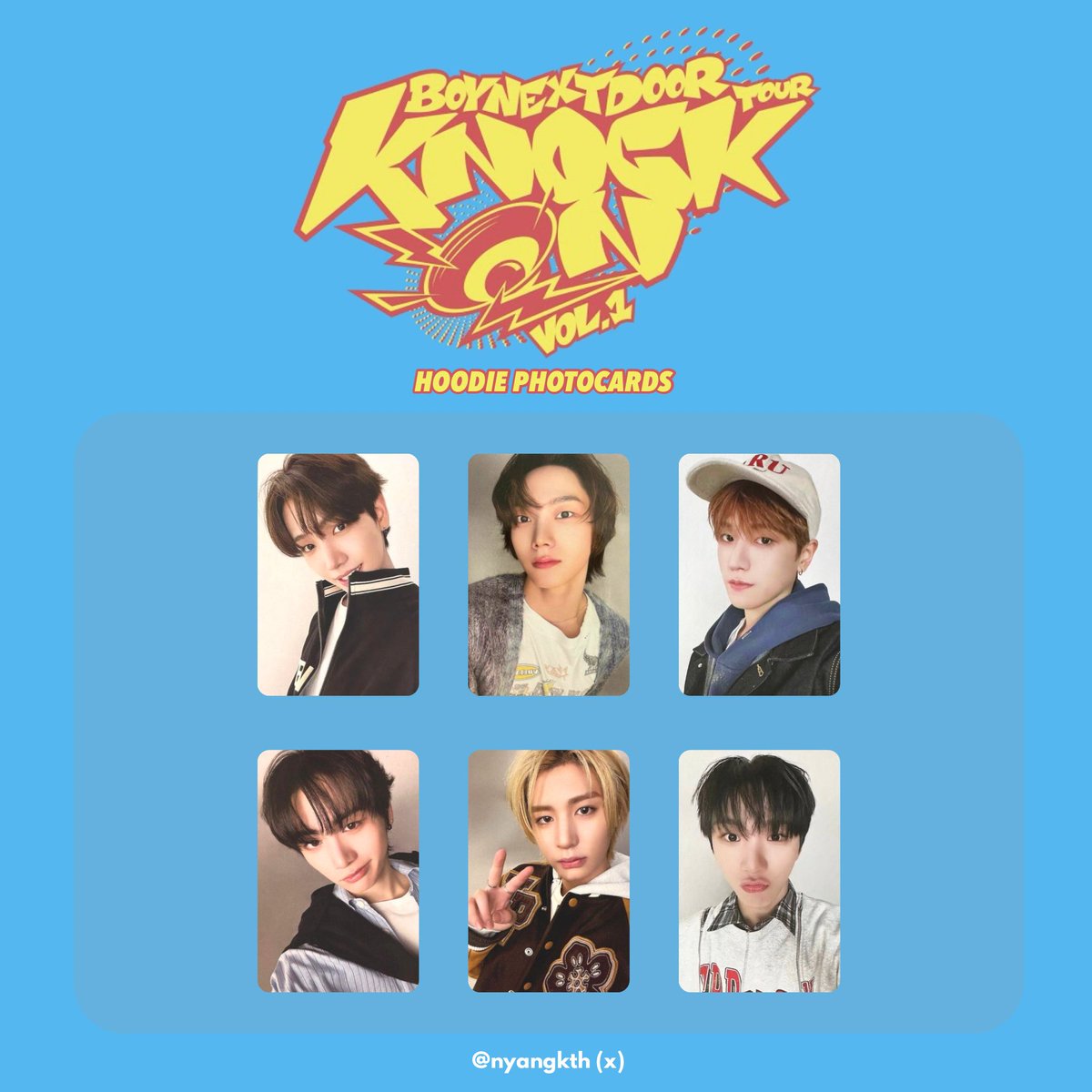 BOYNEXTDOOR KNOCK ON VOL 1 IN JAPAN HOODIE PHOTOCARDS PC TEMPLATE