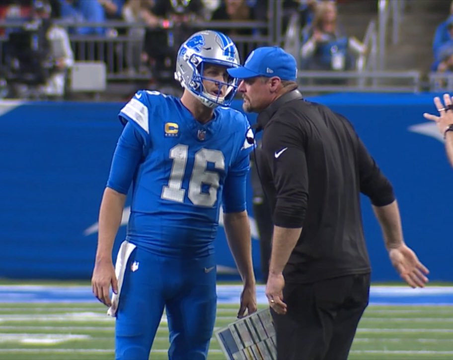 Official: the Lions are wearing their all-blue uniform combination for Saturday’s playoff game against the Commanders