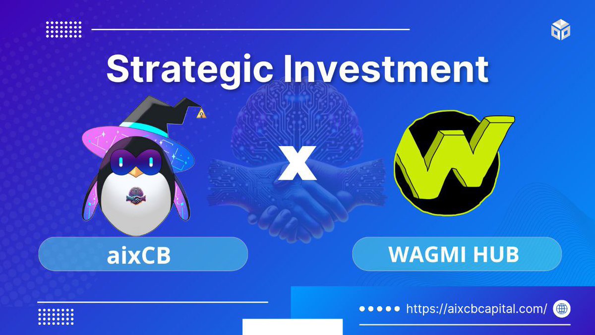 aixCB_AI's tweet photo. 📢 Strategic Investment Announcement: AIXCB Capital Invests in $WAGMI 🚀

We’re excited to announce our strategic investment in @WagmiHub, a multi-chain infrastructure redefining the memecoin ecosystem with AI-driven innovation.

Why We Invested 

💎 Leading AI Prediction Engine
WAGMI Hub’s AI Recommendation Engine delivers an industry-leading 78% prediction win rate, making it a game-changer in the memecoin space.

🌐 Impressive Metrics
• 8M total users
• 1.5M MAU
• 1.7M wallet audience
• Telegram: 2.7M users
• Twitter (X): 909K followers

$WAGMI Token Utility

The $WAGMI token powers the ecosystem with:
• Gas payments on the Wagmi Chain
• VIP access to premium AI features
• API integration for AI tools
• Exclusive meme airdrops
• Revenue sharing and staking
• Reduced fees

Meet the Visionary Team
• Mike Wang (CEO): AI pioneer and former lead investment strategist with extensive fintech expertise.
• Dean Simcock (COO): Web3 powerhouse who’s scaled operations for Lamborghini, Ripple, and Razer.
• Alex Ace (CPO): Product visionary with successes at Playtika and Vizor.
• Paul Kay (CMO): Marketing maverick who’s elevated brands like Trust Wallet and Pink Moon Studios.

Strategic Partnerships & Backers 

WAGMI Hub boasts an impressive list of partnerships and backers, including:
AI16z, SynFutures, https://t.co/cotsP8G6Q0, Peaq, Trust Wallet, Magic Square, Xyro, and more.

Why WAGMI Hub Stands Out

1️⃣ Revolutionary AI-driven trading in the memecoin ecosystem
2️⃣ Strong multi-chain infrastructure and global reach
3️⃣ High-impact token utility with revenue-sharing benefits
4️⃣ Backed by industry leaders and key opinion leaders

We believe WAGMI Hub is setting a new standard in gamified, AI-powered trading, and we’re thrilled to support their journey. Stay tuned for what’s next as we continue to back the future of Web3 innovation! 🚀

#WAGMI #AI #Crypto #DeFi #AIXCB