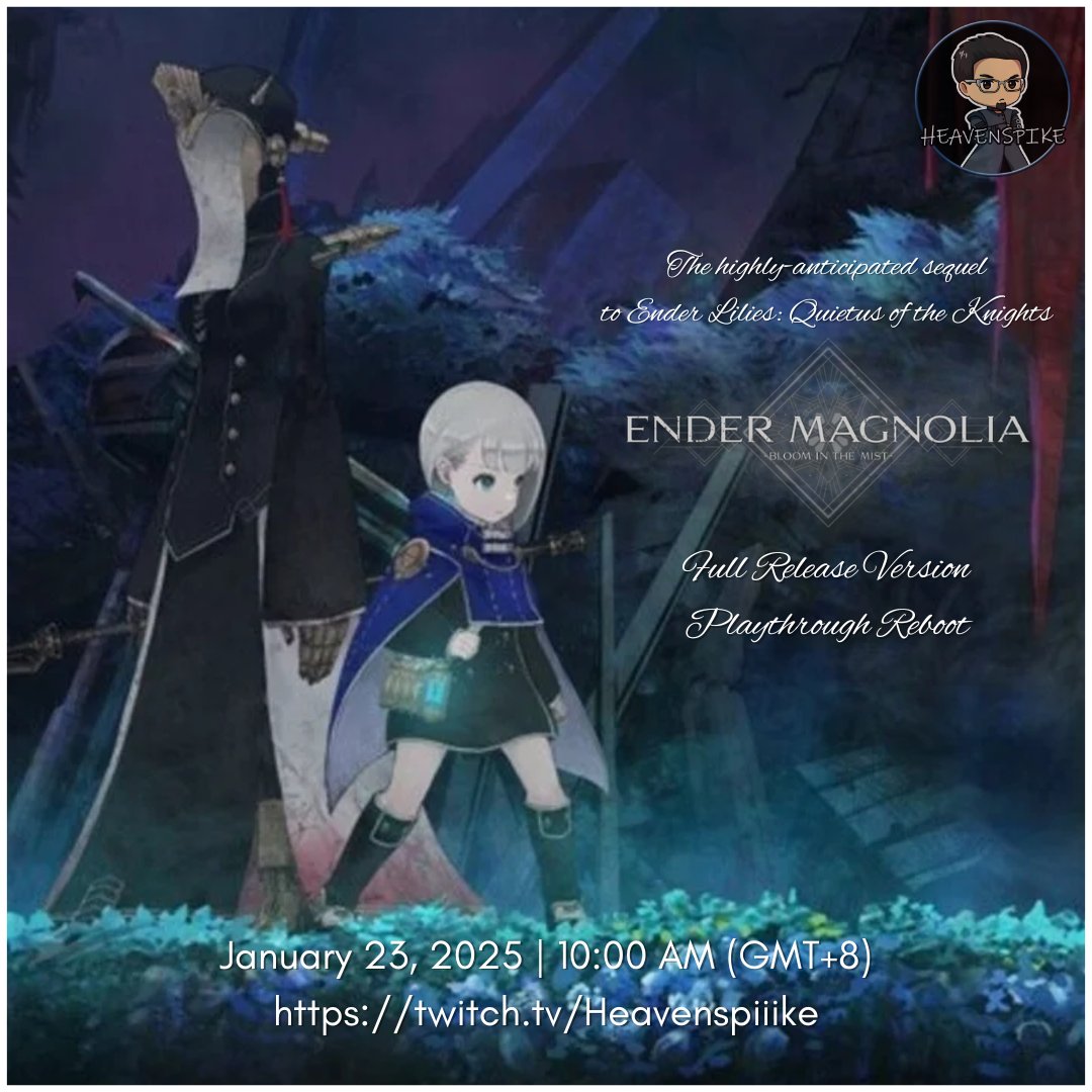 ENDER MAGNOLIA FULL RELEASE ON JANUARY 23RD!

The highly-anticipated sequel to the dark fantasy 2D Souls-like Metroidvania, "Ender Lilies: Quietus of the Knights", is leaving Early Access on January 23, 2025, AND WE ARE STREAMING THE FULL RELEASE VERSION 1.0 AT LAUNCH!
