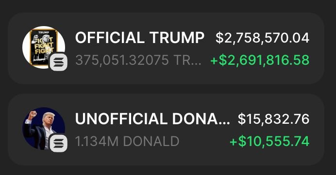 meme_winner's tweet photo. $TRUMP Changed my Life

I WILL RETIRE EVERYONE 

WHO LIKE AND RT THIS POST 

DROP YOUR $SOL ADDRESS

AND NOW I AM BUYING $DONALD , NO BRAINER RIGHT NOW !

#Trump #memecoin #meme https://t.co/6J0lMxC5EV