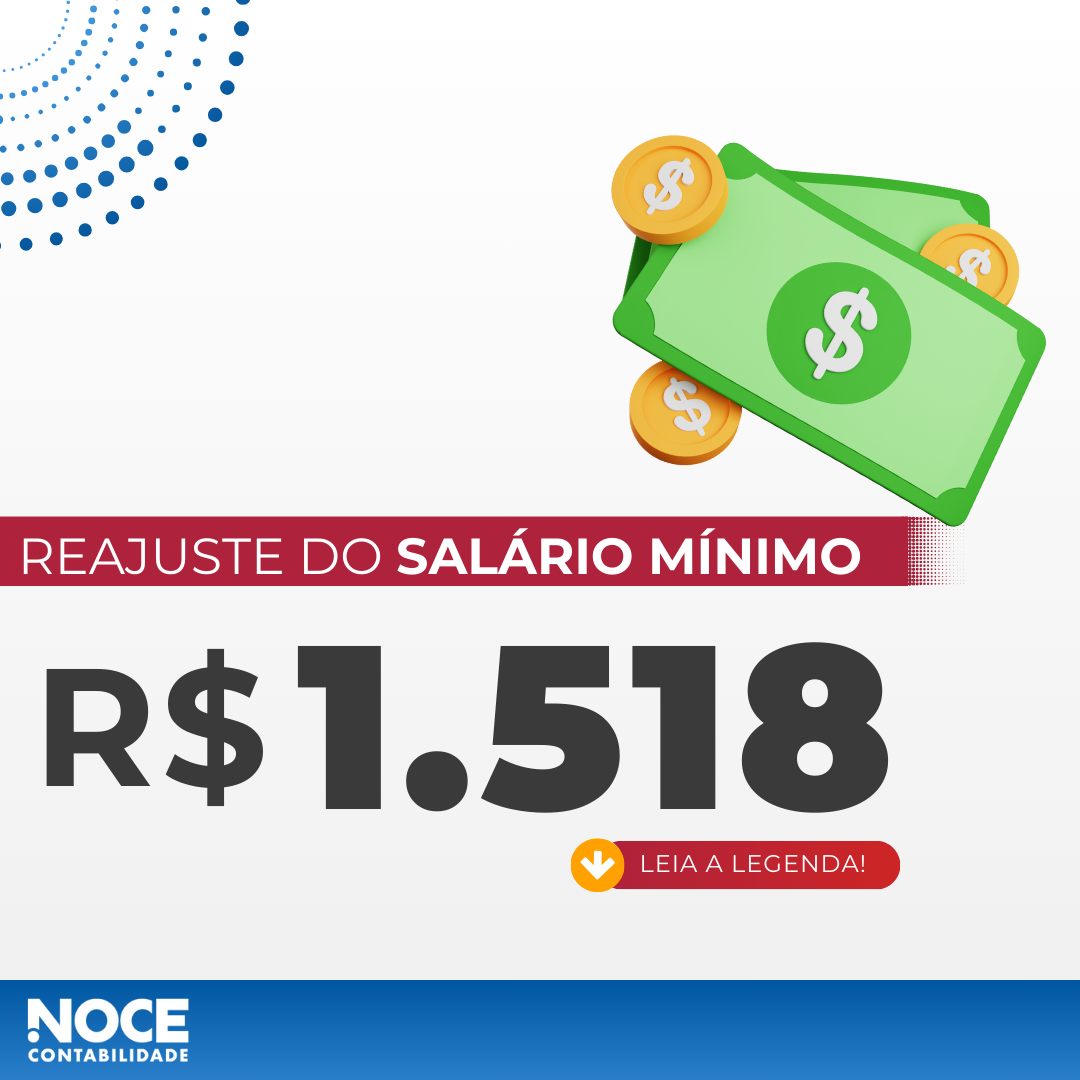 NoceContabil's tweet image. 🚨 Atenção, novo Salário Mínimo!

A partir de 1º de janeiro de 2025, o salário mínimo no Brasil foi reajustado para R$ 1.518,00, representando um aumento de R$ 106,00 (7,5%) em relação ao valor anterior de R$ 1.412,00.

#salariomínimo