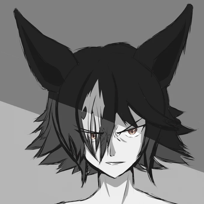 これ全然いいね付かなかったからあんまり好まれる絵じゃないんだろうけどこういう表情好きなんだよな 