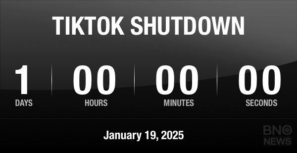 BNODesk's tweet image. 24 hours until TikTok shuts down in the U.S.